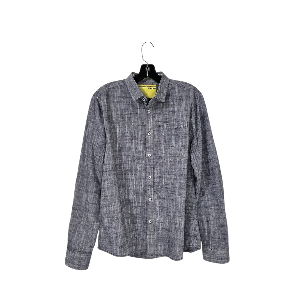 Descendant Of Thieves Heathered Button Up‎ Shirt Men's Large Gray